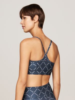 grey sport low support scoop neck bra for women tommy hilfiger