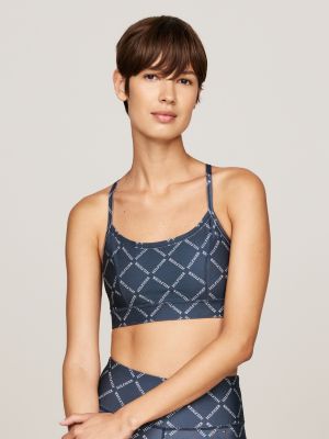 reggiseno sport a sostegno leggero grey da donne tommy hilfiger