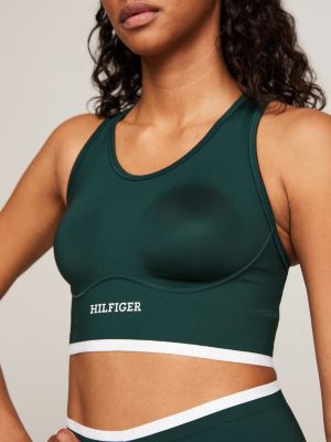 reggiseno hilfiger monotype a sostegno medio verde da donne tommy hilfiger