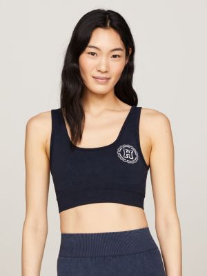 Tommy Hilfiger womens Cotton Lounge Scoop Back Bralette Sports Bra, Heather  Grey, Small US at  Women's Clothing store