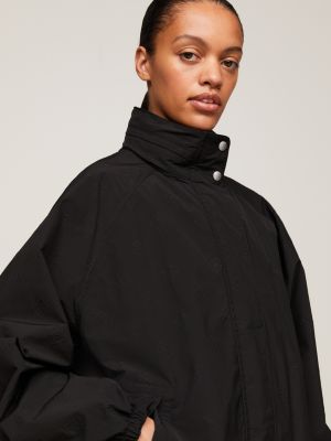 black oversized water repellent regatta jacket for women tommy hilfiger