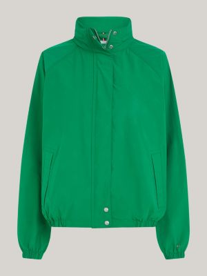 green oversized water repellent regatta jacket for women tommy hilfiger