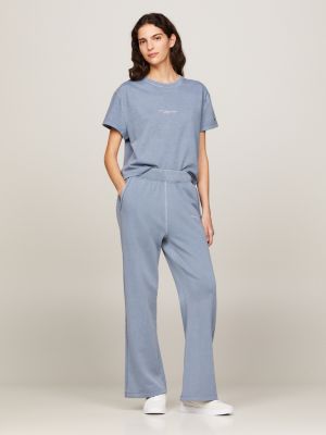 blue signature relaxed fit jogginghose für damen - tommy hilfiger