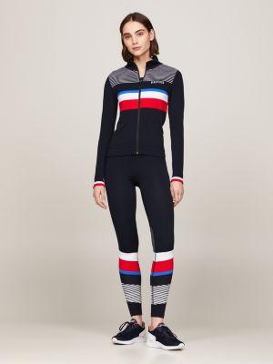 Tommy Hilfiger Sport stripe leggings in navy -set