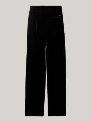 Tommy Hilfiger x Festive Velvet Flare Trousers Black Tommy