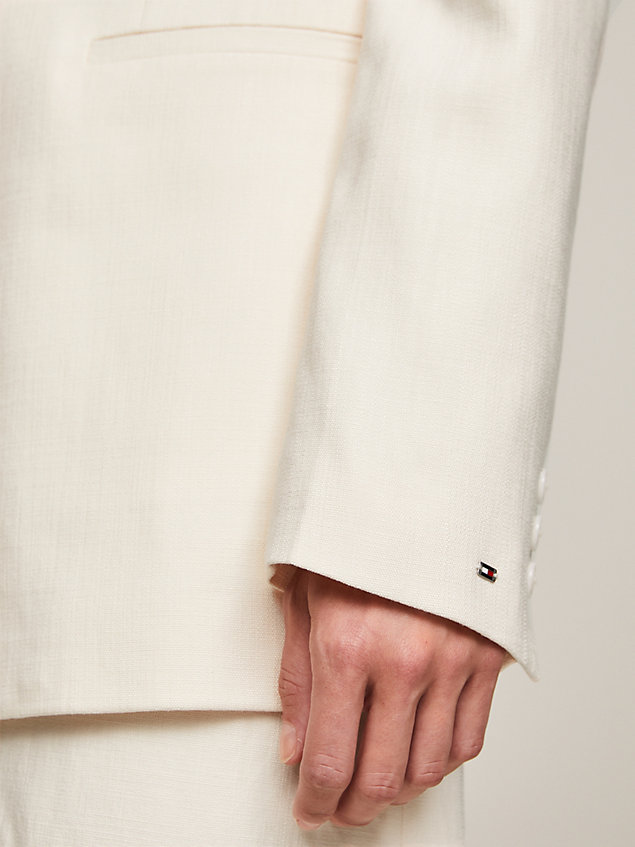 white tommy hilfiger x festive tailored blazer voor dames - tommy hilfiger