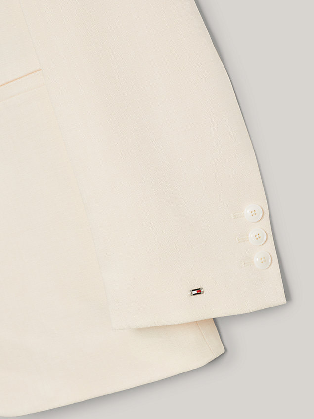 white tommy hilfiger x festive tailored blazer voor dames - tommy hilfiger