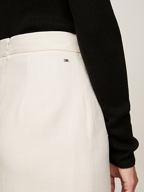 white tommy hilfiger x festive tailored skirt for women tommy hilfiger