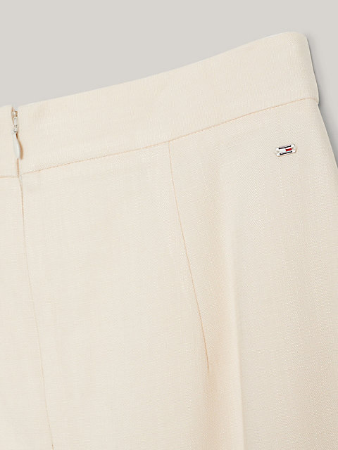 white tommy hilfiger x festive tailored skirt for women tommy hilfiger