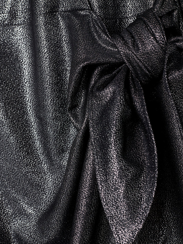 black tommy hilfiger x festive sparkly midi tie dress for women tommy hilfiger