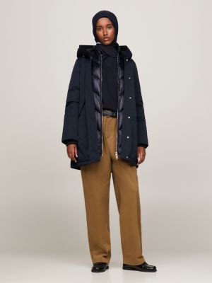 Padded Hooded Parka | Blue | Tommy Hilfiger