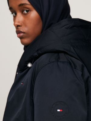 Padded Hooded Parka | Blue | Tommy Hilfiger