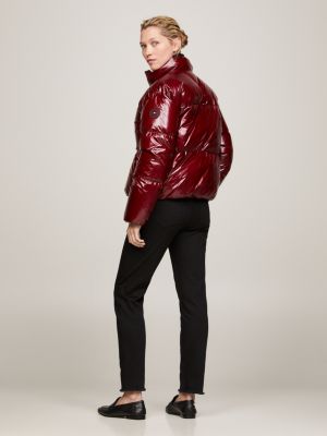 Tommy jeans deals shiny puffer jacket