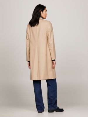 Beige coat womens outlet wool