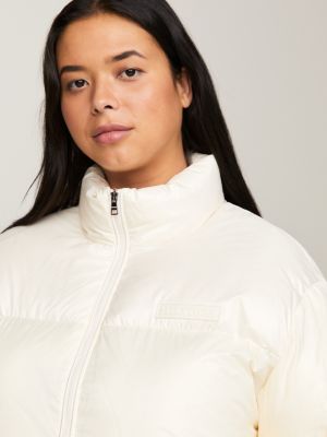 Curve Colour-Blocked New York Puffer Jacket | Beige | Tommy Hilfiger