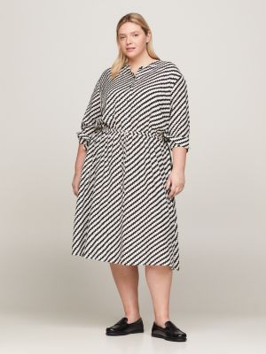 Argyle Stripe Midi Shirt Dress | Blue | Tommy Hilfiger