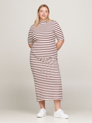 Striped midi dress clearance bodycon