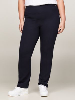 Curve Elevated Fit Tommy Hilfiger Slim Trousers Knit Blue | 