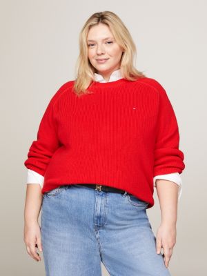 Red tommy hilfiger jumper on sale womens