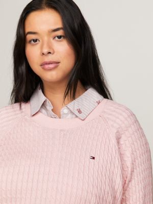 Pink and navy tommy hilfiger clearance jumper