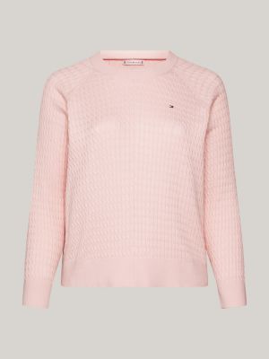 Pink and navy shop tommy hilfiger jumper