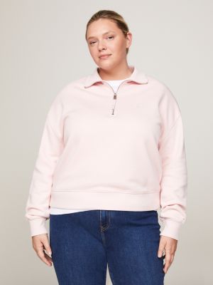 Curve Tommy Logo Quarter-Zip Sweatshirt