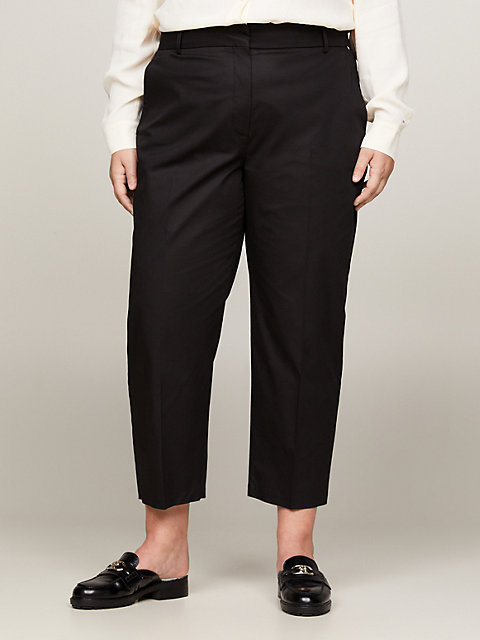 black curve slim straight chinos for women tommy hilfiger