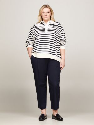 blue curve slim straight fit chinos für damen - tommy hilfiger