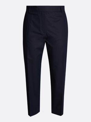 pantalón chino recto curve de corte slim azul de mujeres tommy hilfiger