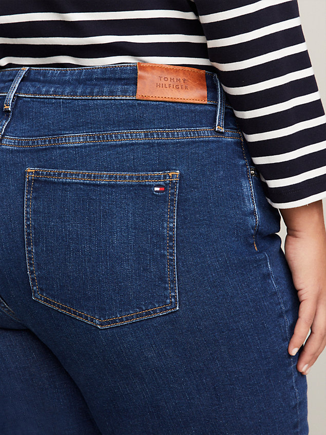 denim curve bootcut jeans mit hohem bund für damen - tommy hilfiger