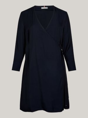 Robe cache-cœur moulante et évasée Curve | Bleu | Tommy Hilfiger