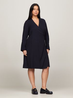 Tommy Hilfiger F&f Wrap Midi Dress Ls - Midi dresses 