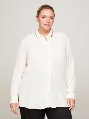 Tommy Hilfiger Fluid Viscose Crepe Shirt - Women's Shirts