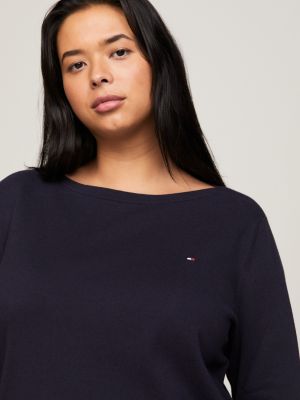 blue curve essential trui met boothals voor dames - tommy hilfiger