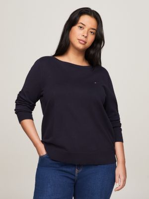 Curve Modern Signature Logo Sweatshirt, Blue