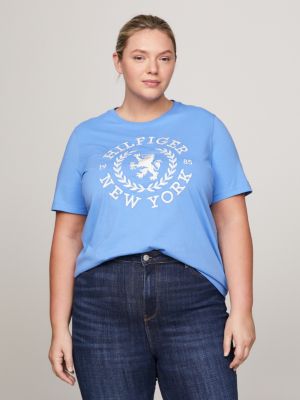 Moda Curvy Donna  T-shirt Curve in cotone con logo ricamato