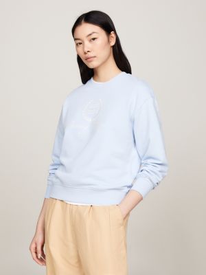 Sudadera Cropped Color Block Con Capucha White  Sudaderas Tommy Hilfiger  Mujer ⋆ The Locus of Control