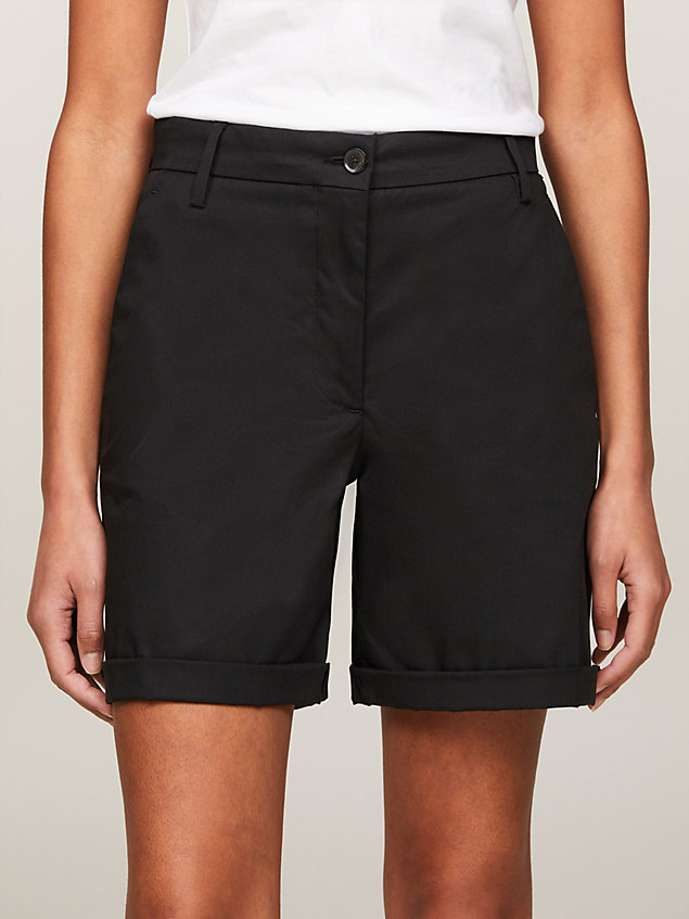 black mom fit chino shorts for women tommy hilfiger