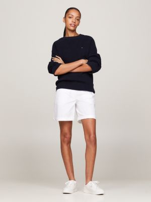 shorts chino mom bianco da donne tommy hilfiger