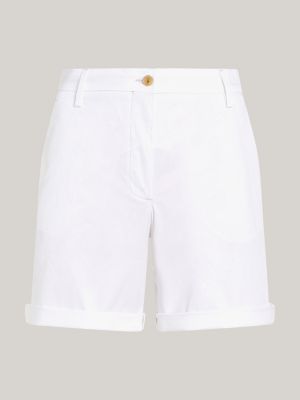 shorts chino mom bianco da donne tommy hilfiger