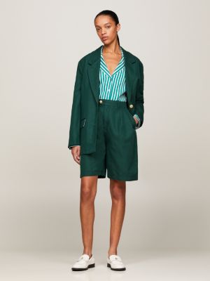 bermuda relaxed fit con bandierina verde da donne tommy hilfiger