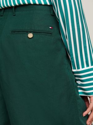 bermuda relaxed fit con bandierina verde da donne tommy hilfiger