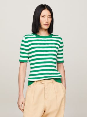 TOMMY HILFIGER - Women's slim striped T-shirt 