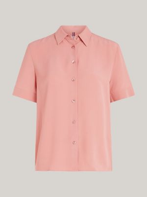 Essentials - Blusa tejida de manga corta para mujer