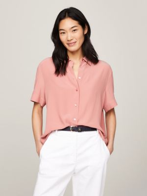 Women's Shirts Tommy Hilfiger Pink Tops Brandedfashion