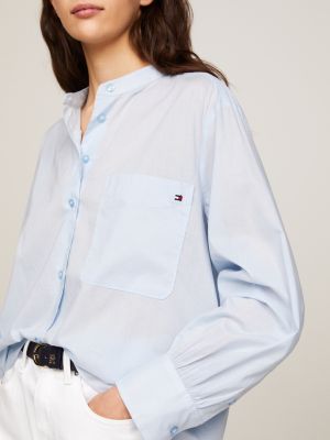 Tommy hilfiger deals grandad collar shirt