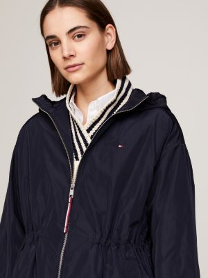 Parka coupe vent decontractee Bleu Tommy Hilfiger