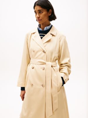 trench doppiopetto relaxed fit beige da donne tommy hilfiger