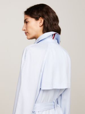 trench doppiopetto relaxed fit blu da donne tommy hilfiger