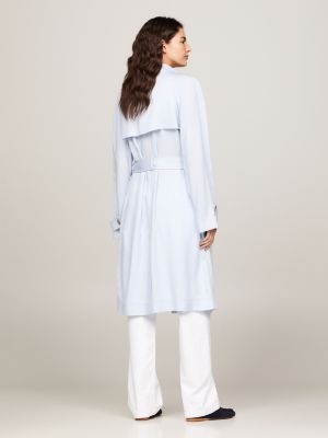 trench doppiopetto relaxed fit blu da donne tommy hilfiger